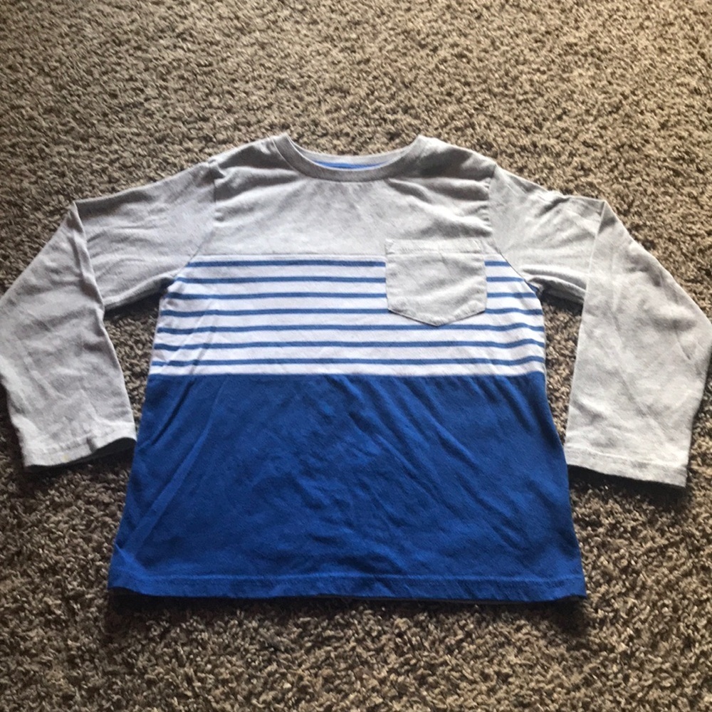 Garanimals Gray and Blue Long Sleeve Block Design Shirt
